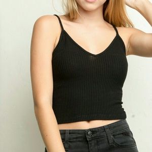 Brandy Melville Ribbed Black Joanna Tank